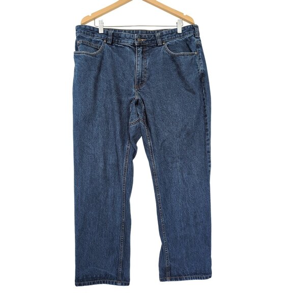 Duluth Trading Ballroom Jeans Mens 36 x 30 Measure 36 x 28 Blue Straight Leg - Picture 1 of 11